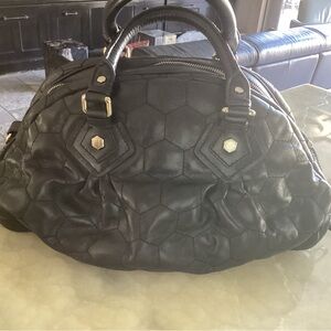 Marc by Marc Jacob’s Black Leather Quilted Women's Bag Shoulder strap included